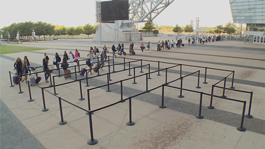Long Line Timelapse Dallas Cowboys Cheerleaders GIF