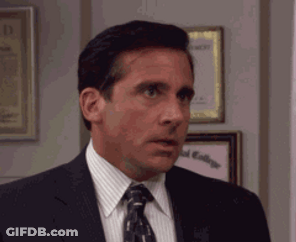 Long Michael Scott No Response GIF