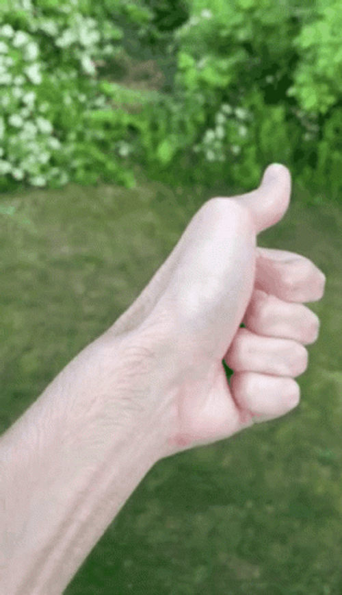 Long Thumb Flexing GIF