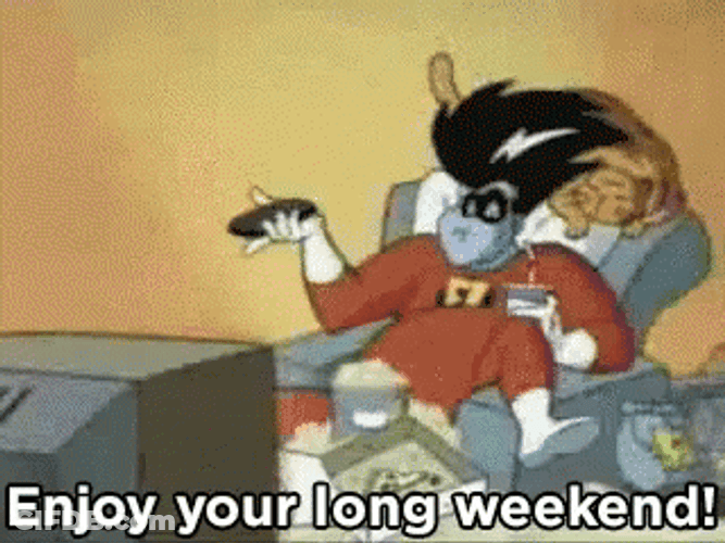 Long Weekend Freakazoid Watching Tv GIF