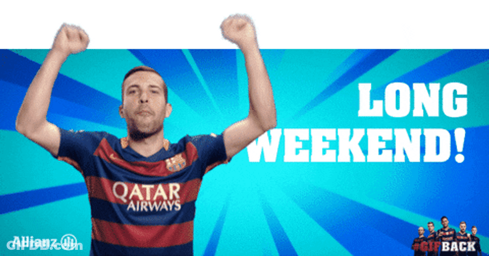 Long Weekend Jordi Alba Celebrating GIF