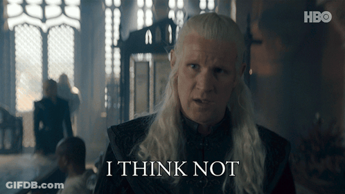 Long White Hair Man Says I Think Not HBO GIF