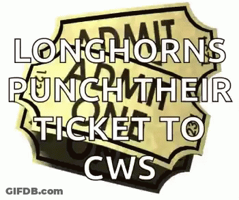 Longhorns Punch Their Ticket To Cws Logo GIF