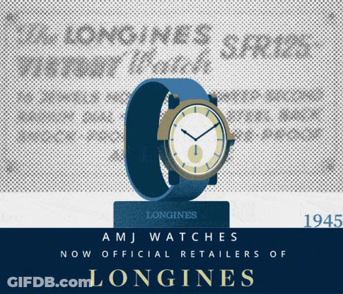 Longines Watch On Pedestal GIF