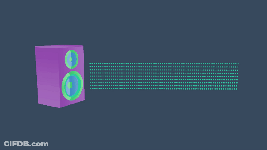 Longtitudal Sound Wave Propagation GIF