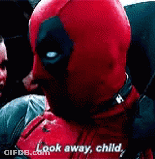 Look Away Child Deadpool Movie GIF