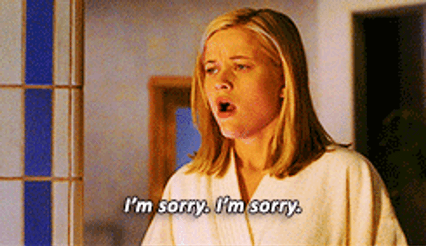 Look Away Sorry Embarrassed Reese Witherspoon GIF