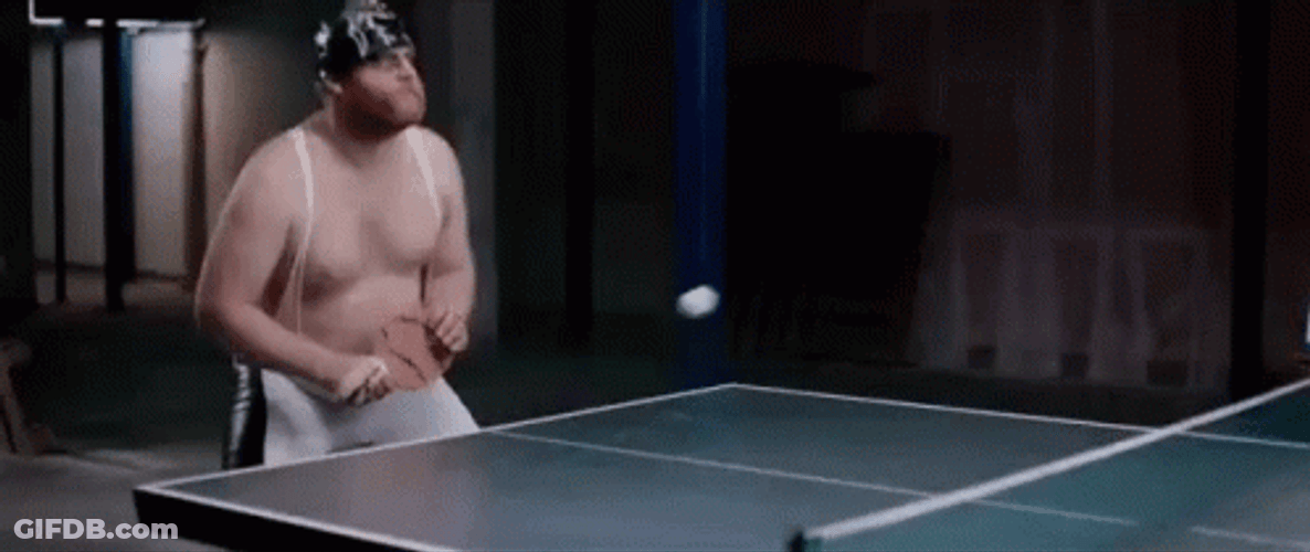 Looking Away At Ping Pong Ball GIF