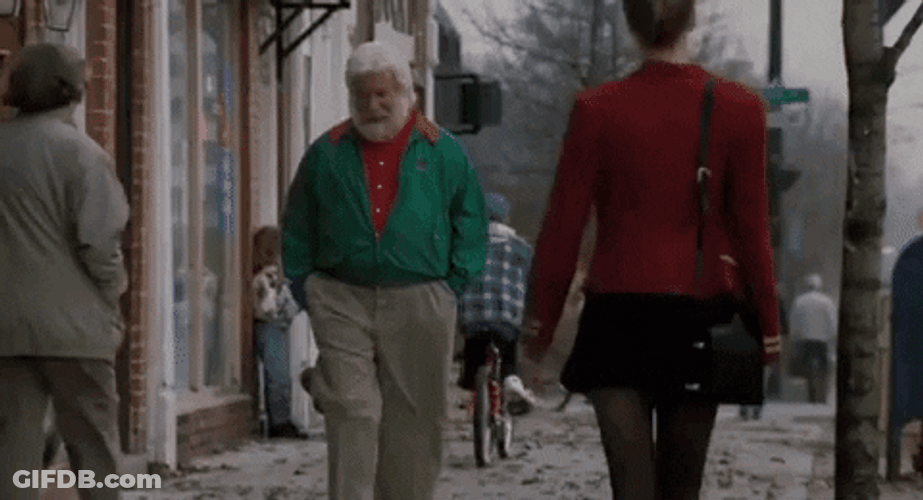 Looking Back Santa Claus GIF