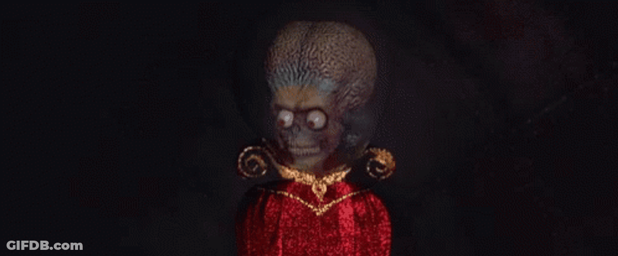 Looking Both Sides Mars Attacks GIF