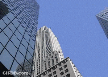Looking Up At Tall Building With C GIF