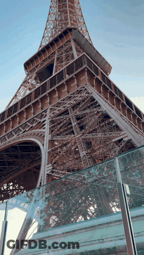 Looking Up At The Eiffel Tower From The Ground GIF