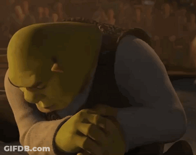 Looks Up Shrek Fierce Eyes GIF