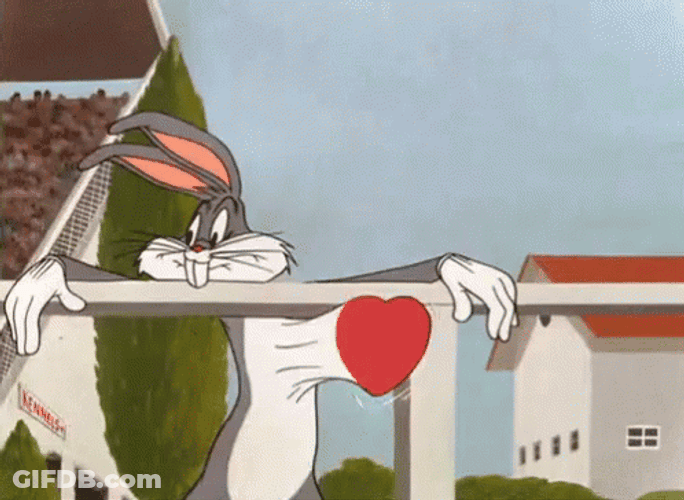 Looney Tunes Bugs Bunny Heart Pumping Rapidly GIF