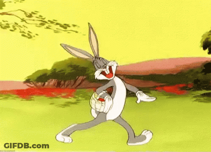 Looney Tunes Bugs Bunny Hopping GIF