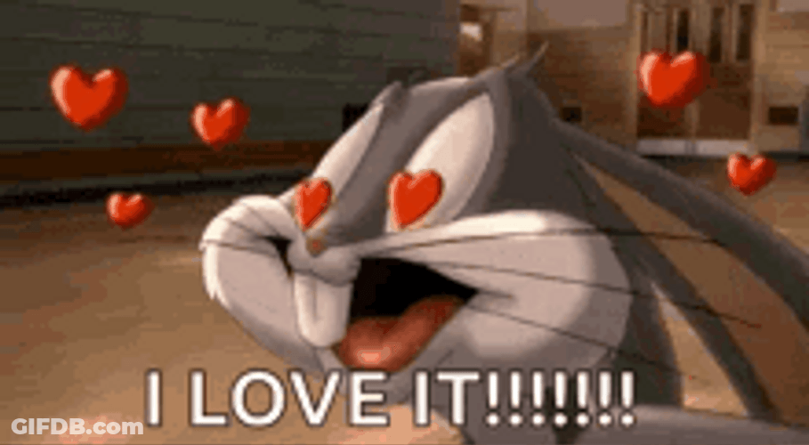 Looney Tunes Bugs Bunny I Love It GIF