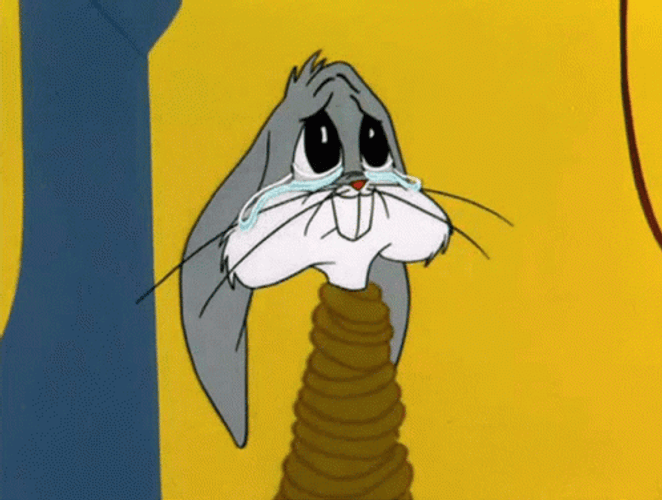 Looney Tunes Crying Tied-Up Bugs Bunny GIF