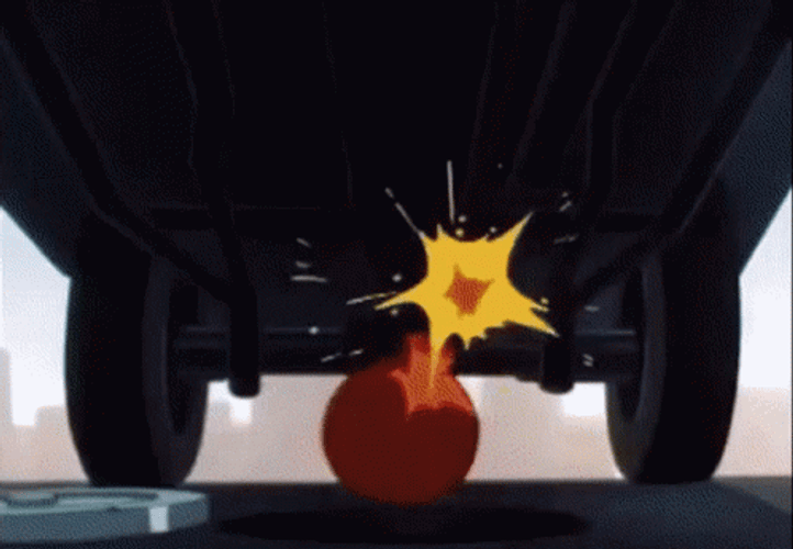 Looney Tunes Goes Up In Car Explosion GIF