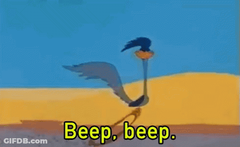 Looney Tunes Road Runner Beep Beep GIF