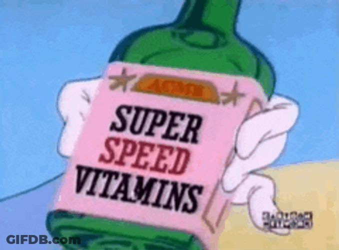 Looney Tunes Road Runner Super Seed Vitamins GIF