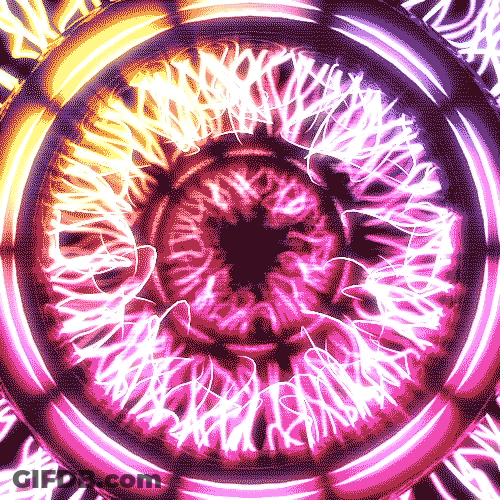 Loop Kaleidoscope Lightning Patterns GIF