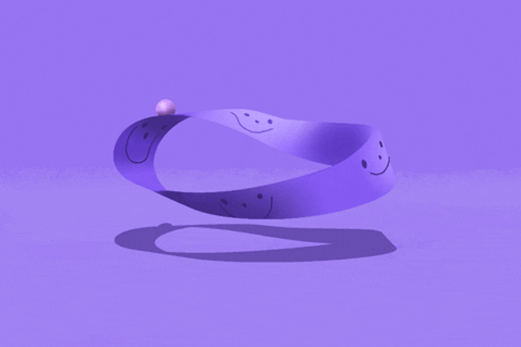 Loop Mobius Shape Geometry GIF