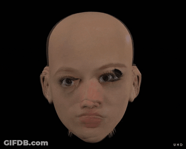 Loop Rotating Face 3D GIF
