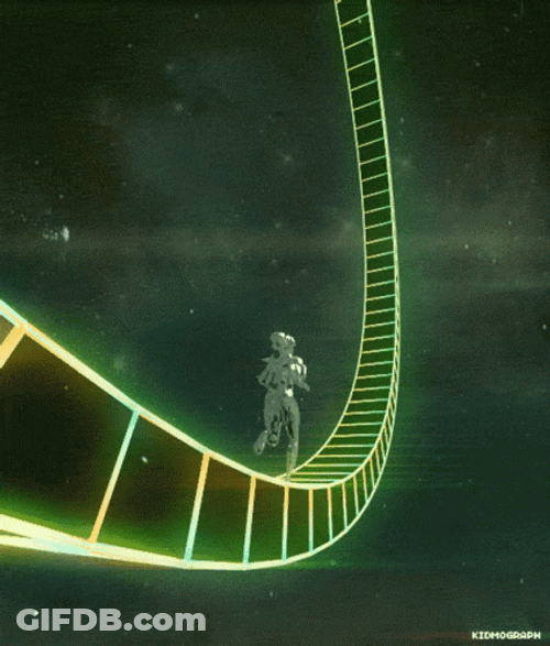 Loop Running Neon Treadmill GIF