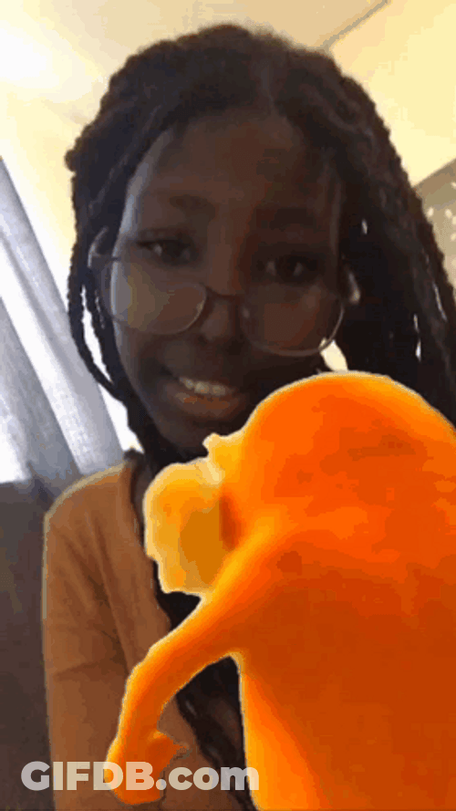 Lorax And Girl On Background GIF