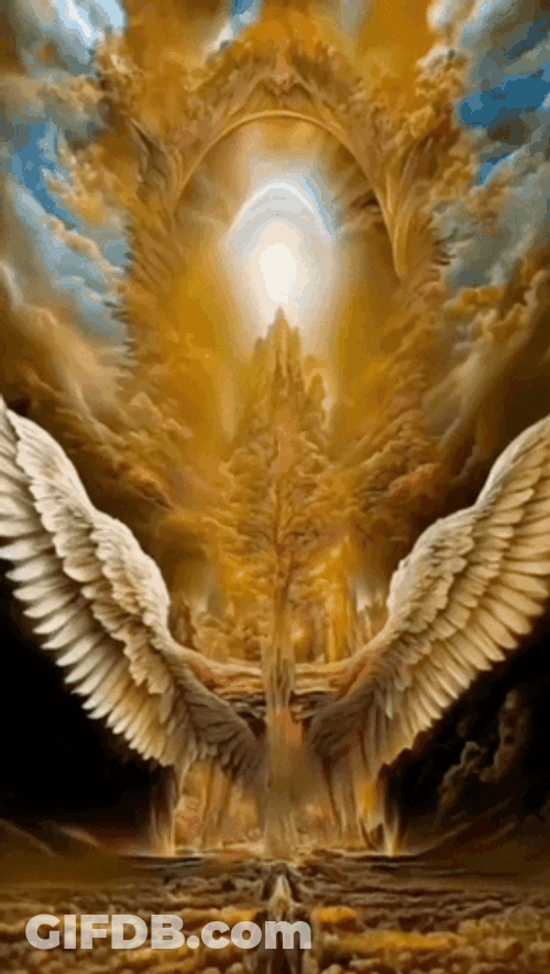 Lord Jesus Christ And Giant Angel Wings GIF