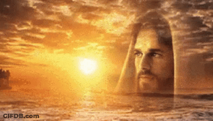 Lord Jesus Christ And Sunset GIF