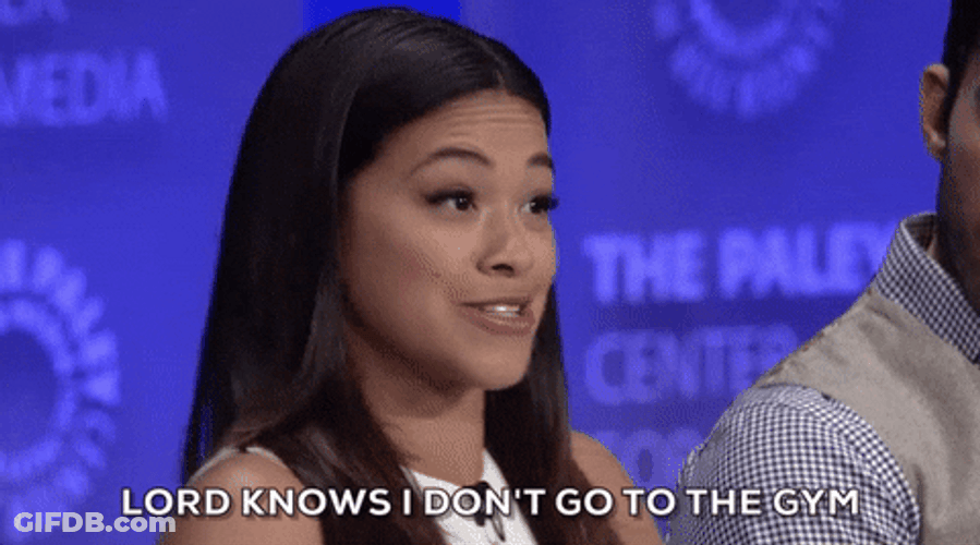 Lord Knows I Don't Go To The Gym GIF