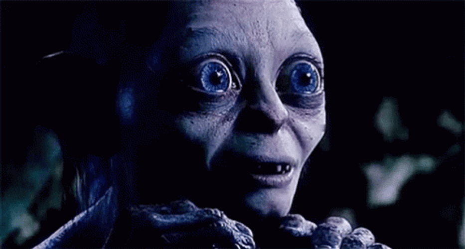Lord Of The Rings Gollum Amazed GIF