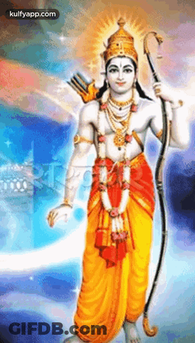 Lord Rama Holding Bow And Arrow GIF