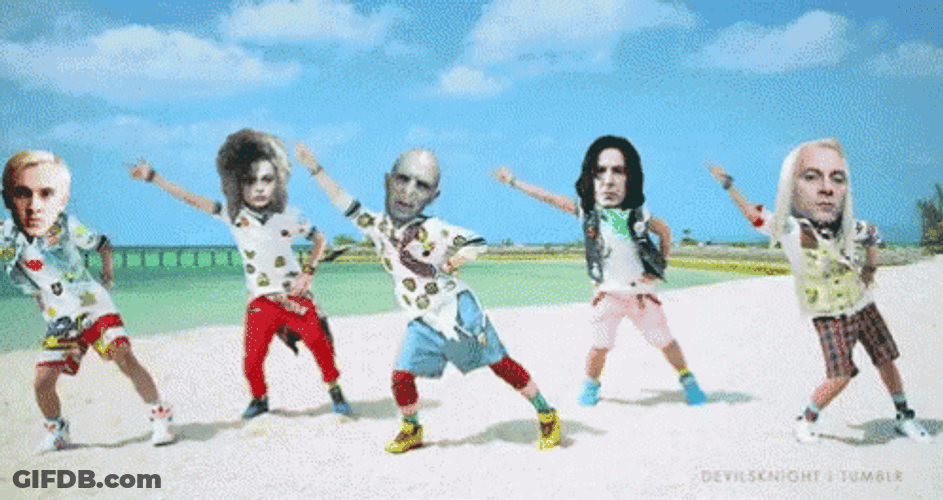 Lord Voldemort Group Dance Moves GIF