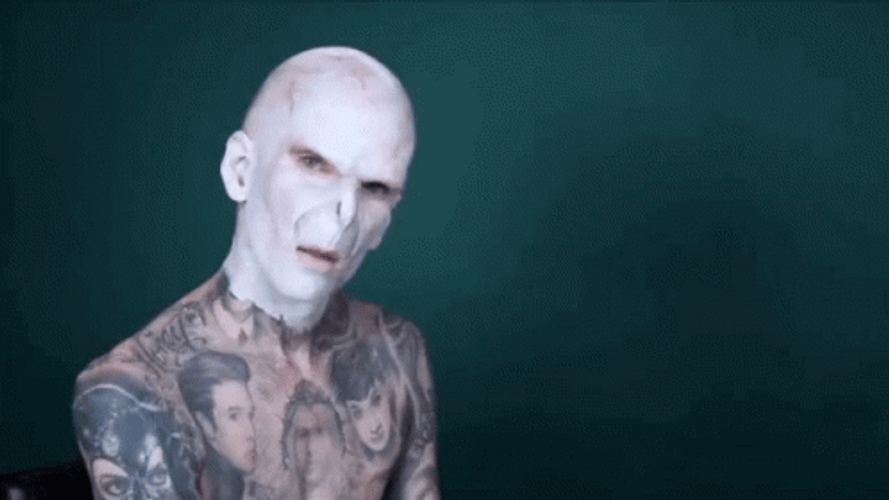 Lord Voldemort Head Bang GIF