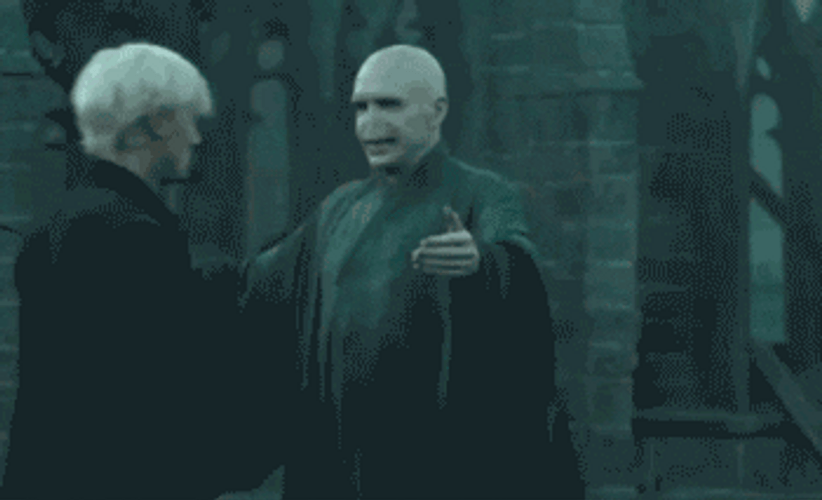Lord Voldemort Hugging Draco Malfoy GIF