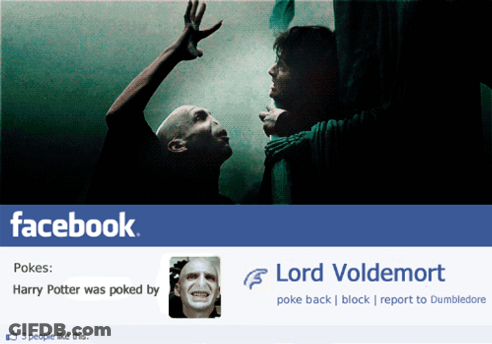 Lord Voldemort Poke Harry Potter Forehead GIF