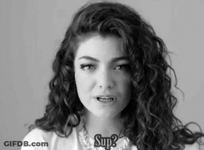 Lorde Says Sup GIF