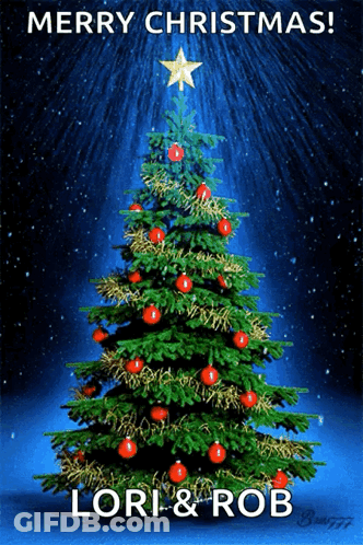 Lori And Rob Wish Merry Christmas To Their Friends GIF