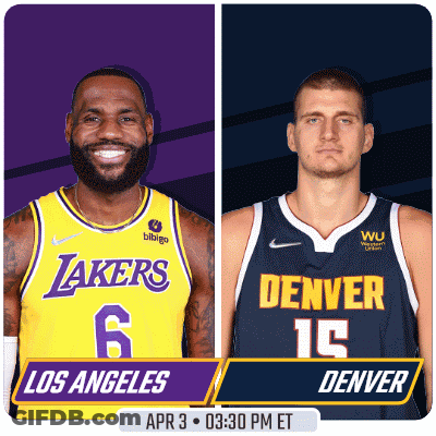 Los Angeles And Denver Basketball Players GIF