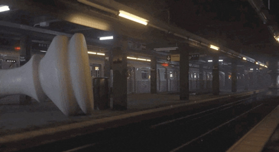Los Angeles Eerie Train Tunnel GIF