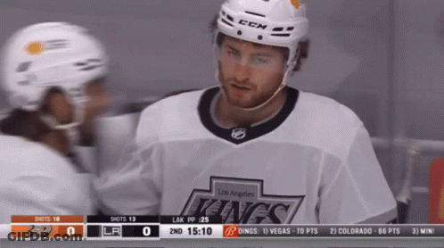 Los Angeles Kings Player Talking To Another GIF