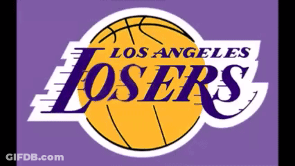 Los Angeles Losers Logo With Basketball GIF
