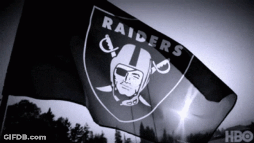 Los Angeles Raiders Flag Waving GIF