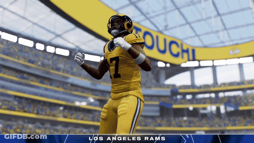 Los Angeles Rams Football Player Running GIF