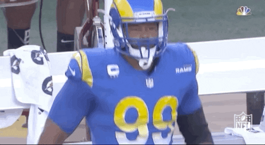 Los Angeles Rams Football Player Warming Up GIF