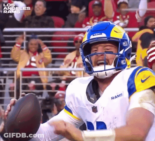 Los Angeles Rams Player Holding Football GIF