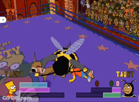Los Simpson Lucha Libre GIF