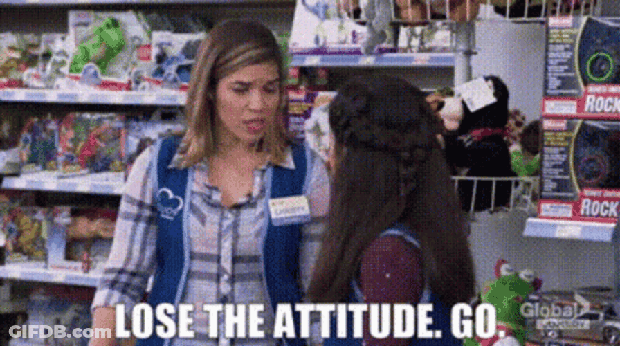 Lose The Attitude Superstore Amy Sosa GIF